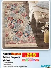 KADİFE KAYMAZ TABAN SAÇAKLI YOLLUK 80X200 CM KADİFE KAYMAZ TABAN SAÇAKLI YOLLUK 80X200 CM